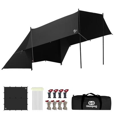 GOGlamping Square Tarp TC Square Tarp Polycotton Bonfire Safe Loops и специальная водонепроницаемая лента 500 мм Водонепроницаемый водоотталкивающий светильник