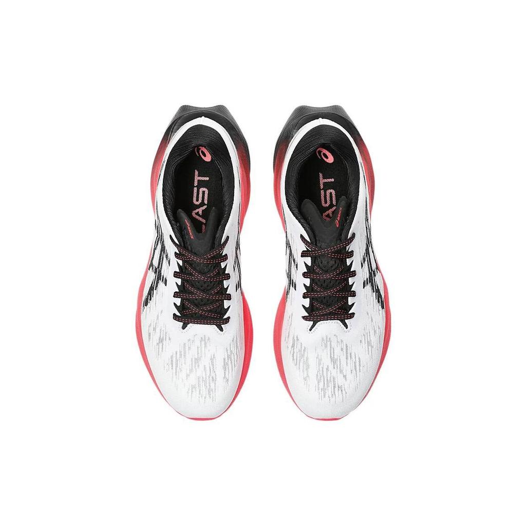 Asics Novablast 3 Белые Черные Электрические Красные Мужские Кроссовки 1011B458-104