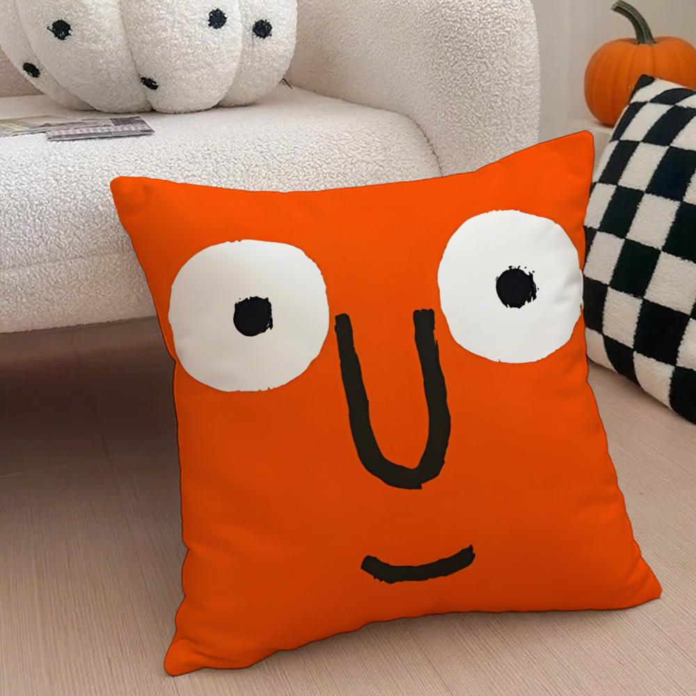 Minimal Witty French Art JJean Jullien Cushion Cover Throw Pillow Cover Hidden Button Durable Polyester Chair Cushion