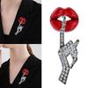 Multipurpose Fun Sophisticated Lips Suit Brooch Elegant Designs Portable Fashion Accessory for Performers Daily Outfit