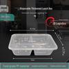 Контейнеры для еды Jimmei Box King 500 мл, прямоугольные, 2 отделения, одноразовые, 300 наборов