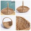 Willow Rattan Picnic Supply Hamper Wear-resistant Flower Basket Vegetable Storage Basket  Picnic