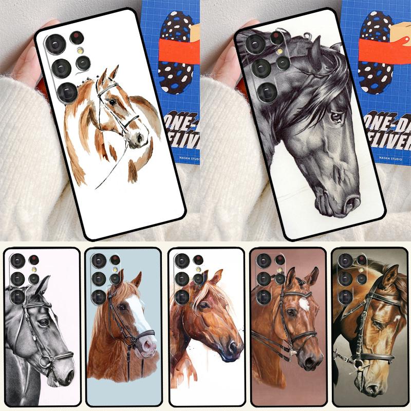 Чехол с рисунком лошади и пони, мягкий, для Samsung Galaxy S25 Ultra S9 S10 S20 FE S21 S22 S23 Plus S24 Ultra, Funda, Чехол