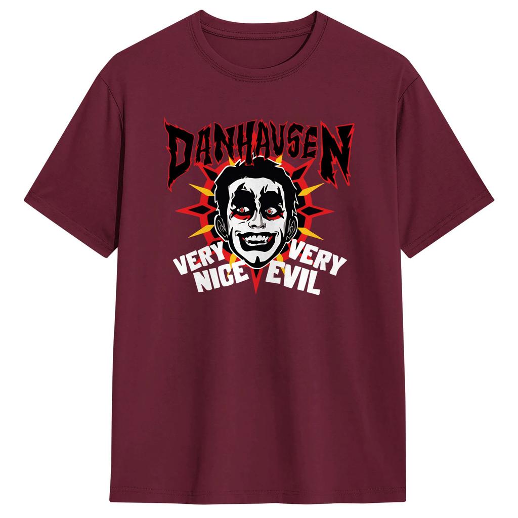 Very Nice Very Evil Danhausen Wrestling TShirts for Unisex Humorous Cotton Tees Crewneck Short Sleeve T Shirts Printing Clothes