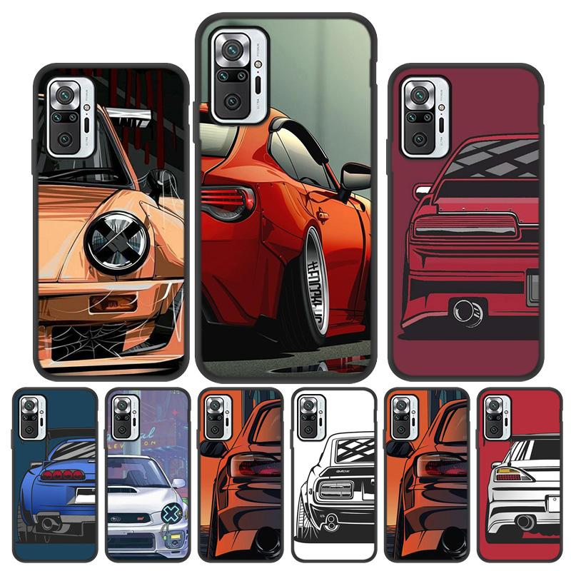 Чехол для телефона JDM со спортивными автомобилями для Xiaomi Redmi Note 10 Pro, чехол для Redmi Note9 12 9 Pro 11S 8 8T 10Pro 9S 10S 7 9T 9A 9C NFC 8A, чехлы