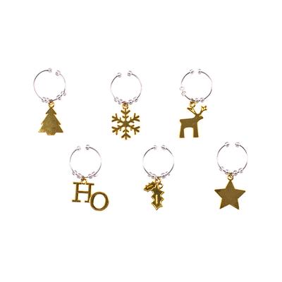 Avanti Christmas Wine Charms (Golden)