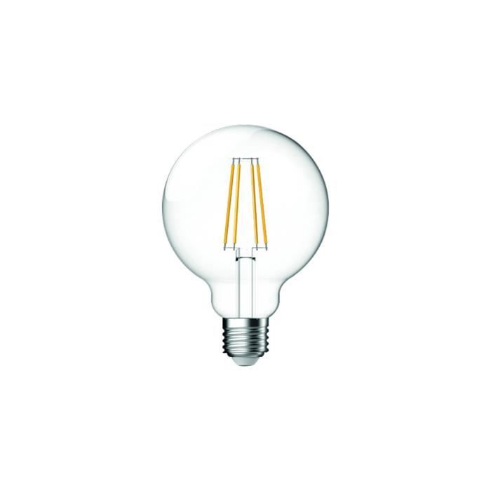 Ampoule LED - TUNGSRAM - Globe - Blanc chaud - 5W - E27 - A+ - 30000 heures
