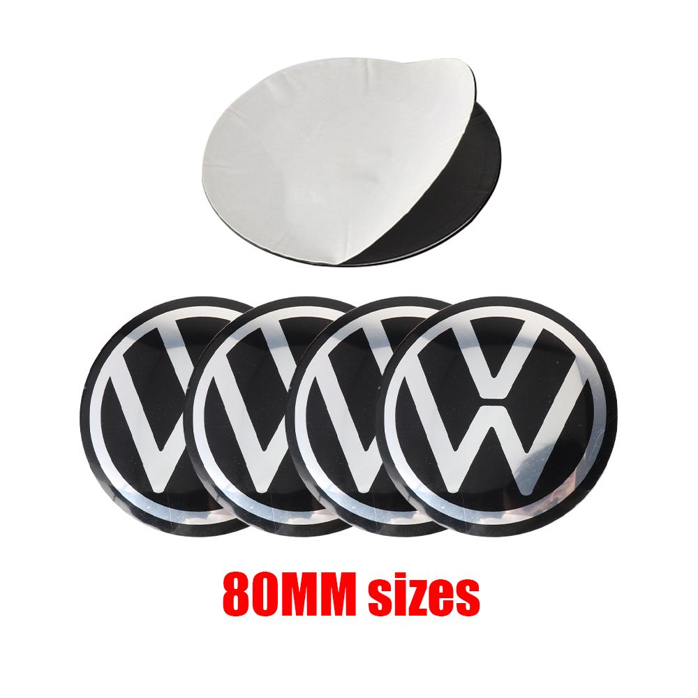 VEMZG1 70/80/90/100/120MM Car Wheel Center Caps Hubcap Sticker Decoration Accessories For VW GTI Golf8 Polo Passat Mk6 MK7 Tiguan R32 R