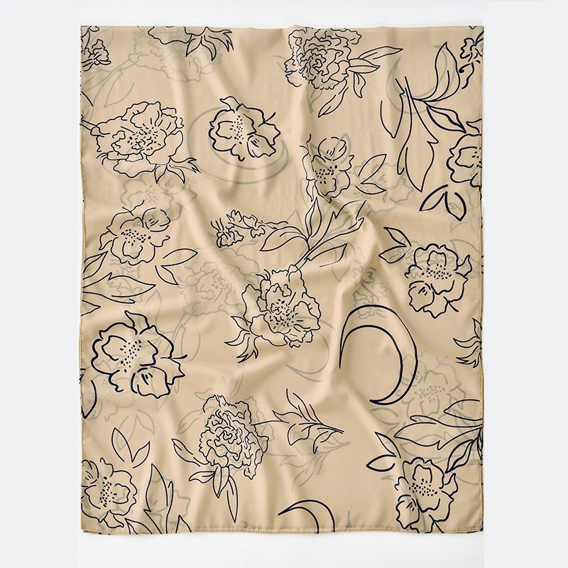 Хиты продаж на Ближнем Востоке, длинное шифоновое парео с цветочным принтом, элегантный женский простой и универсальный легкий и дышащий головной платок