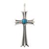 [cmy select] Подвеска Крест из серебра 925 пробы с подвеской-топом из бирюзы cmy190202-9