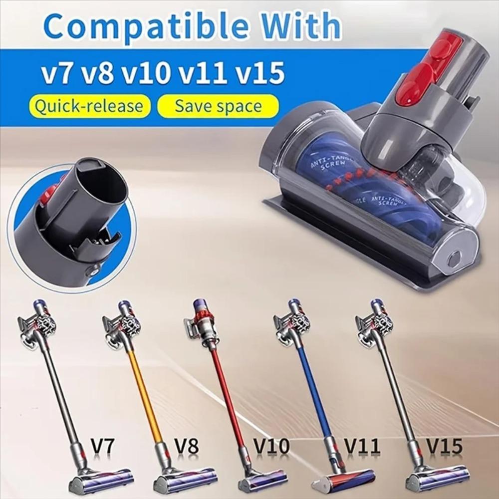Мини-моторизованная насадка-щетка против спутывания для пылесосов Dyson V7 V8 V10 V11 V15, подходит для диванов, кроватей, автомобильных сидений