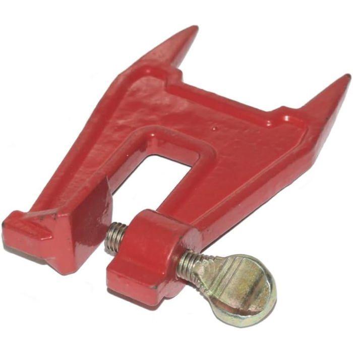 Étau d'affûtage pour chaîne de tronçonneuse AIMOONSA - métal rouge, portable, fixation sur barre