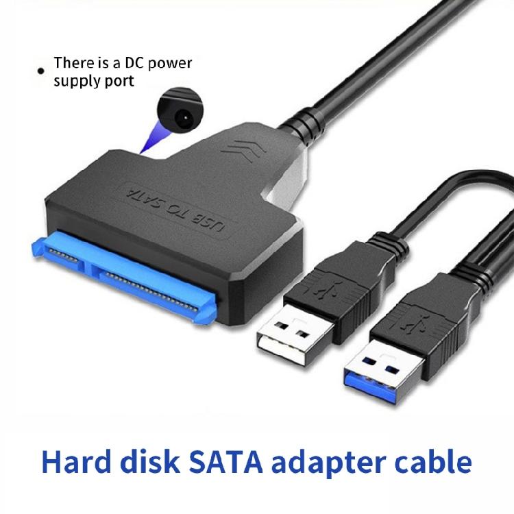 Двойной USB3.0 к Serial ATA Кабель-конвертер Провод длиной 30 см 5 Гбит/с Стабильная передача данных для 2,5/3,5-дюймового внешнего жесткого диска