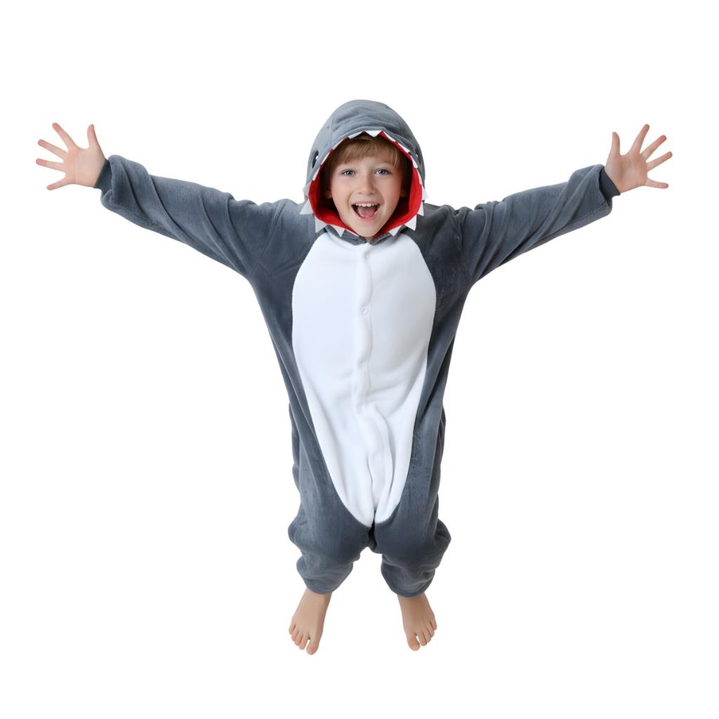 Piżama Onesie Kigurumi Kostium Przebranie Rekin Dzieci 95 - 105Cm