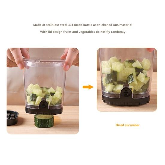 Многофункциональная машина для нарезки овощей кубиками с контейнером и лезвиями из нержавеющей стали