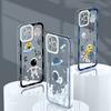 Shockproof Cartoon Astronaut Crystal Case Full Cover Camera Protection Transparent Soft Phone Casing for Huawei Honor iPhone Infinix Tecno