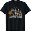 Футболка с групповым фото Looney Tunes, состаренная, lineup