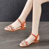 Женские сандалии с открытым носком для улицы, повседневные летние 2025, женская обувь, винтажные, повседневные, азиатский размер, лучшая оригинальная трендовая обувь
