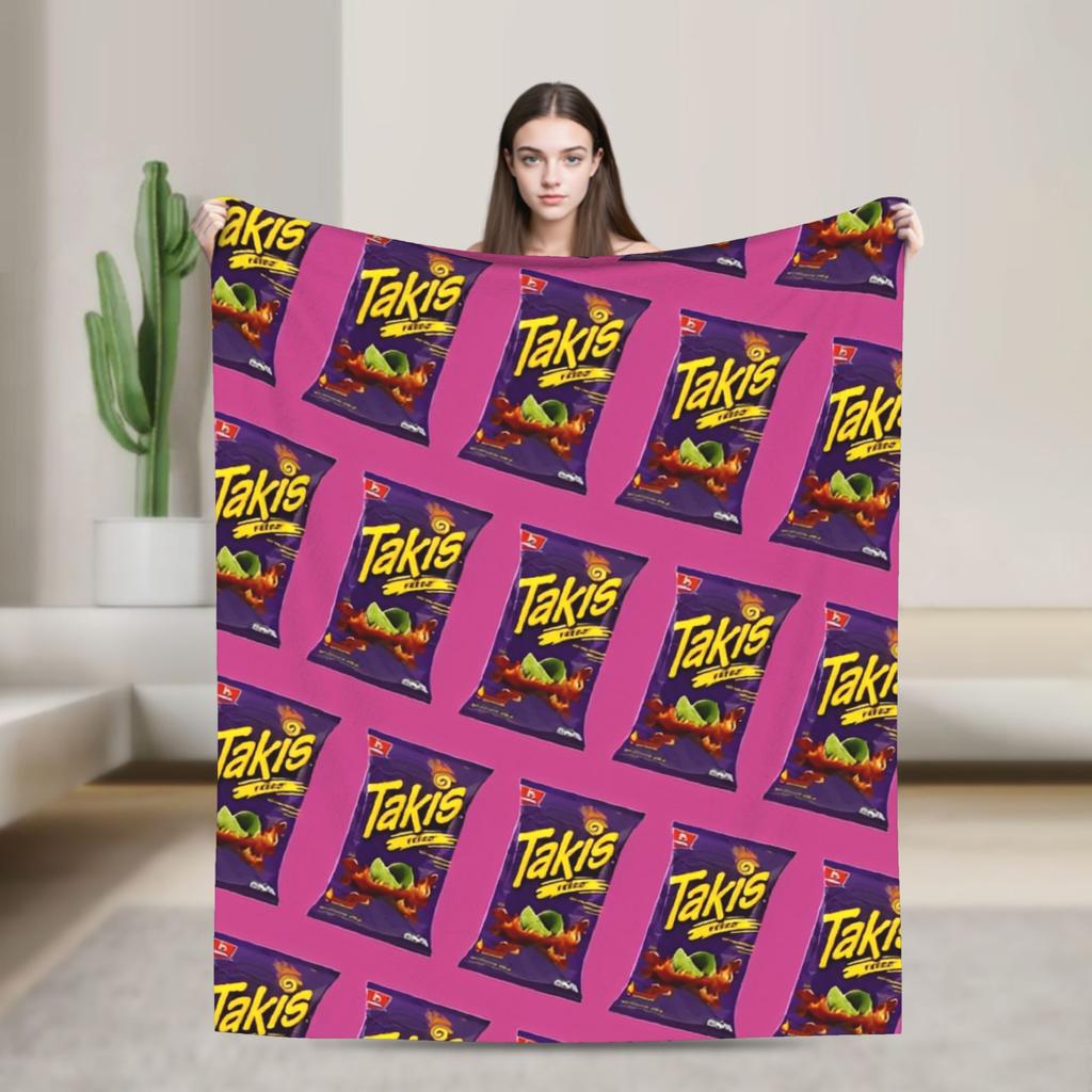 Takis Chili Chips Blanket Super Warm Print Plush Throw Blanket For Living Room Picnic Flannel Bedspread Bed Cover