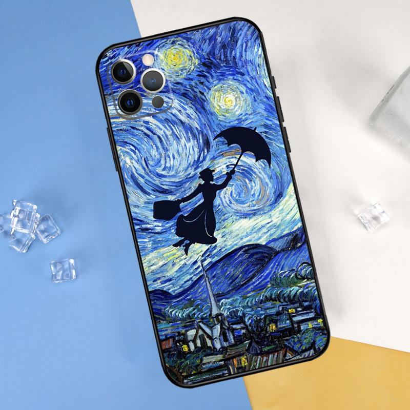 Чехол для телефона 'Звездная ночь' Ван Гога Для iPhone 16 Pro Max 12 13 Mini 11 14 15 Pro Max XR 16 15 Plus 16e Защитный чехол