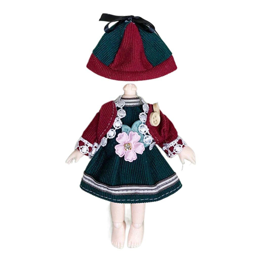 16-17 см Кукла Ob11 Модная Bjd Кукла Зимний Наряд Юбка Милый Набор Одежды Сменный Наряд Модная Одежда DIY Аксессуары для Кукол