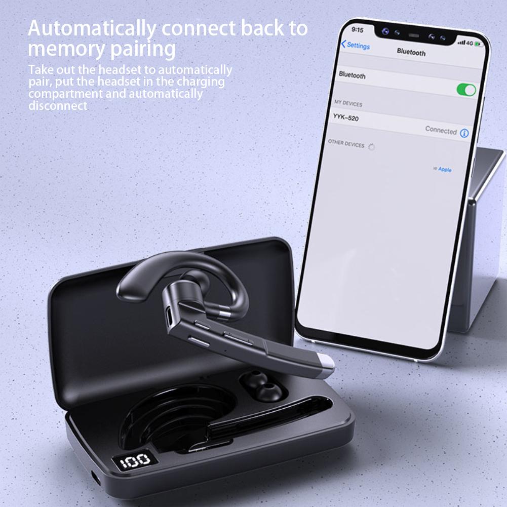 Односторонние подвесные наушники, беспроводная Bluetooth-совместимая гарнитура, микрофон, стереонаушники со спортивными наушниками для бизнеса