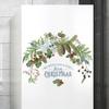 Merry Christmas Door Green Plant Posters Wall Decals Wall Stickers Window Decals Christmas Murals