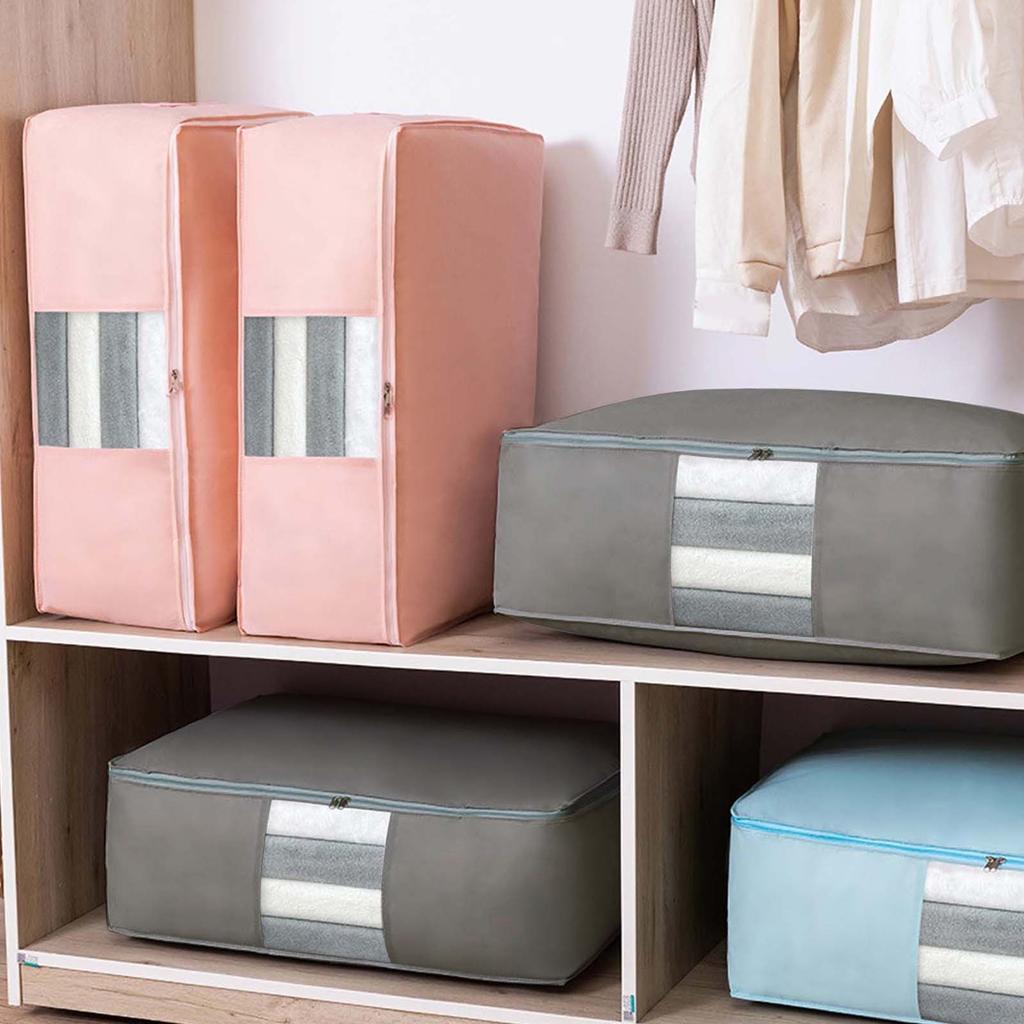 Foldable Storage Bag Clothes Blanket Quilt Closet Sweater Organizer Box Pouches