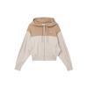 Sportswear City Utility Contrast Hooded Zip-Up Knit Sweatshirt Women Tops Light-Red Wood-Brown FB7212-104