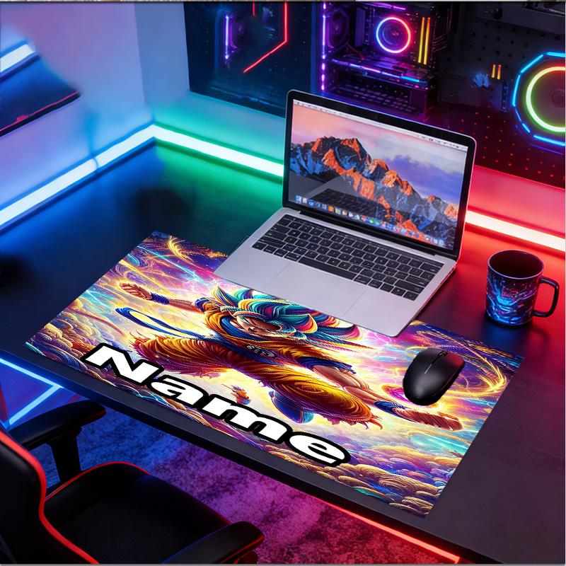 Custom Name Personalized One Piece Pattern Mousepad, Laptop PC Desk Mat, Decorative Desk Mat for Home Keyboard Pad Gift