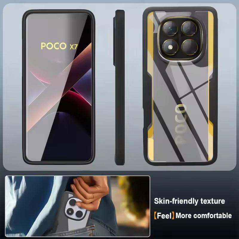 Чехол-бампер 360° с полным покрытием для Poco X7 X6 Pro X5 X4 GT X3 NFC Чехол для Poco F7 F6 F5 F3 M5 M6 Pro Защита экрана Чехол для телефона