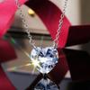 Sterling Luxury Big Heart CZ Женские подвески-ожерелья Простой Универсальный Женский Подарок На Вечеринку Повседневная Носка Заявление Ювелирные Изделия