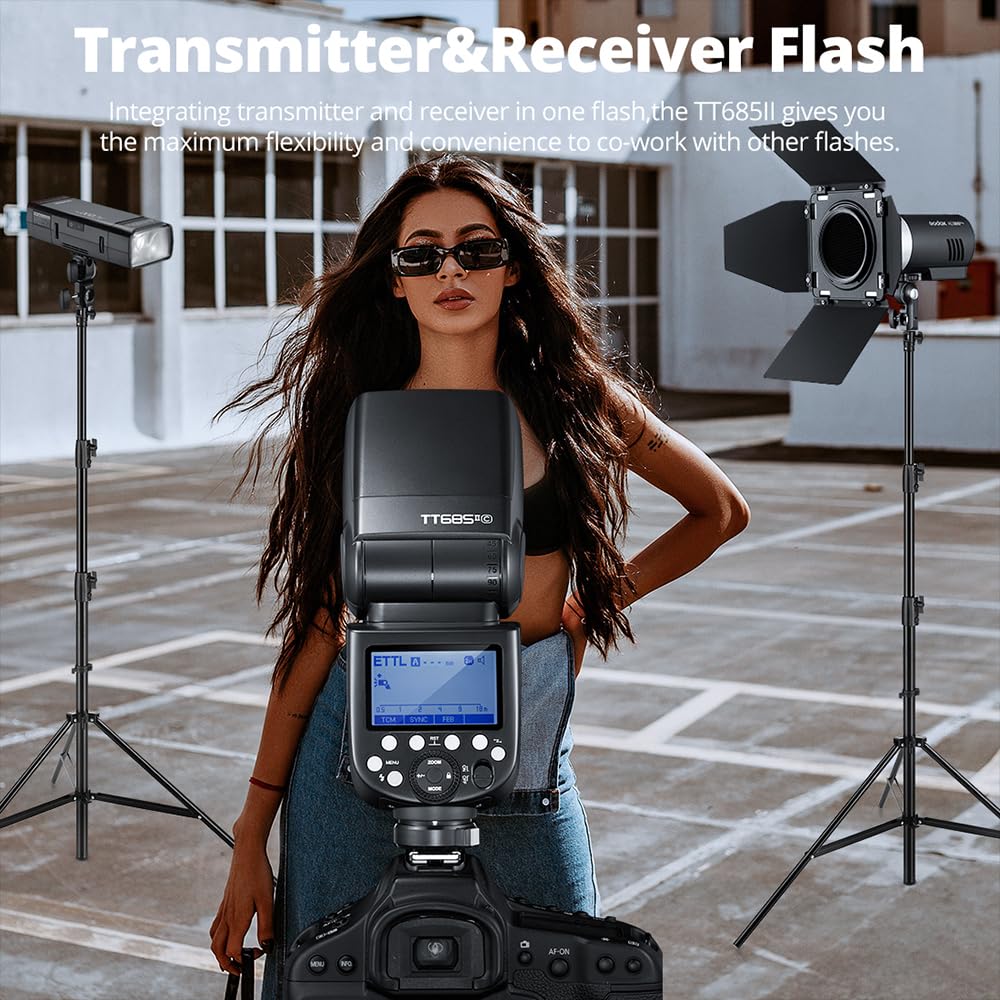 Авторизованная вспышка GODOX Flash Strobe GN60 TTL Speedlite Strobe HSS с высокоскоростной синхронизацией и временем перезарядки, беспроводная система X, совместимая с камерами FUJIFILM [GODOX