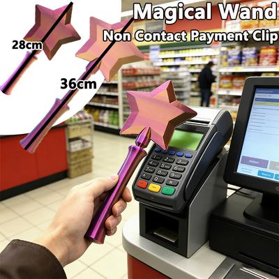 3D-печатные волшебные палочки для оплаты касанием, Контактный зажим для оплаты в виде волшебной палочки со звездой, Новый инструмент для бесконтактной оплаты на расстоянии