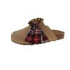 [Ushilai] Thick-bottomed Flat-bottomed Bag Head Slippers for Women's 2025 Summer New Non-slip Boken Semi-slippers