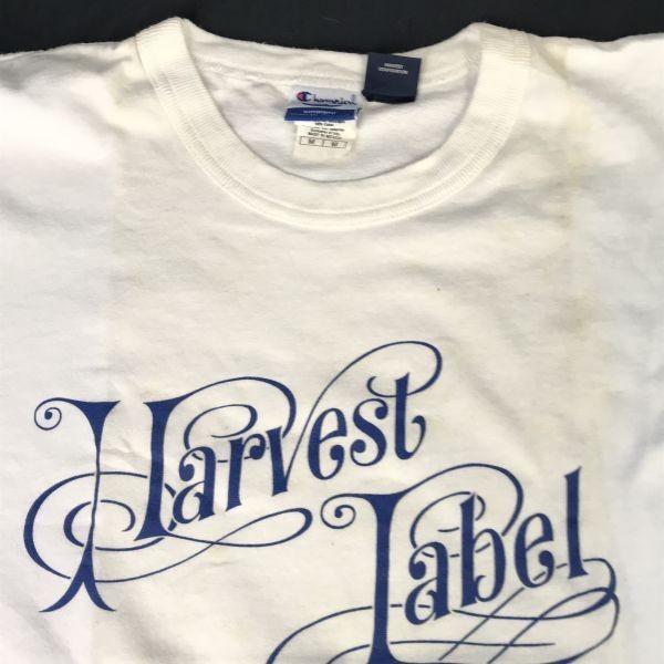 Редкая футболка с коротким рукавом HARVEST LABEL Koichi Yamaguchi × Champion, мужская M, белая, винтажная(ИСПОЛЬЗОВАЛ)