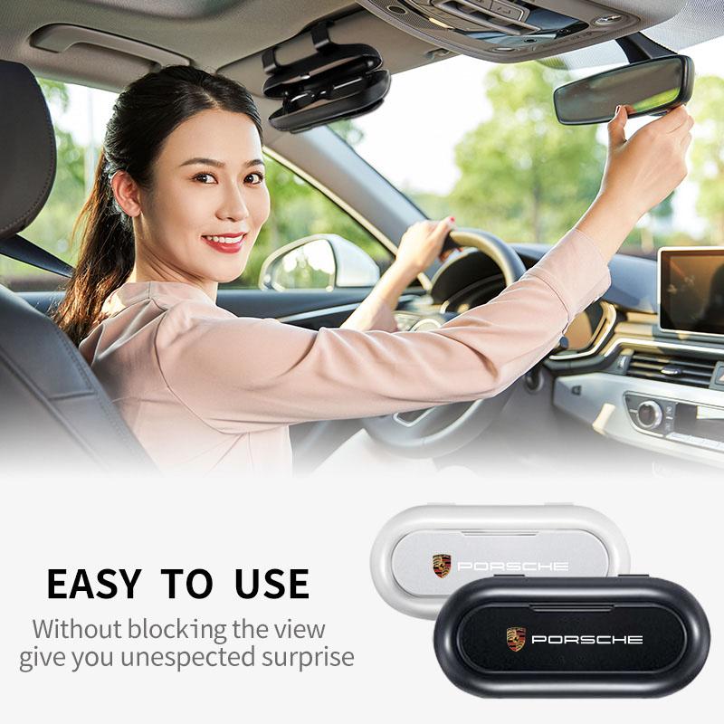 1Pcs Car Sun Visor Glasses Storage Box Holder Organizer Accessories For Porsche Boxster Cayenne Panamera Macan Cayman 911 918 996 917 991
