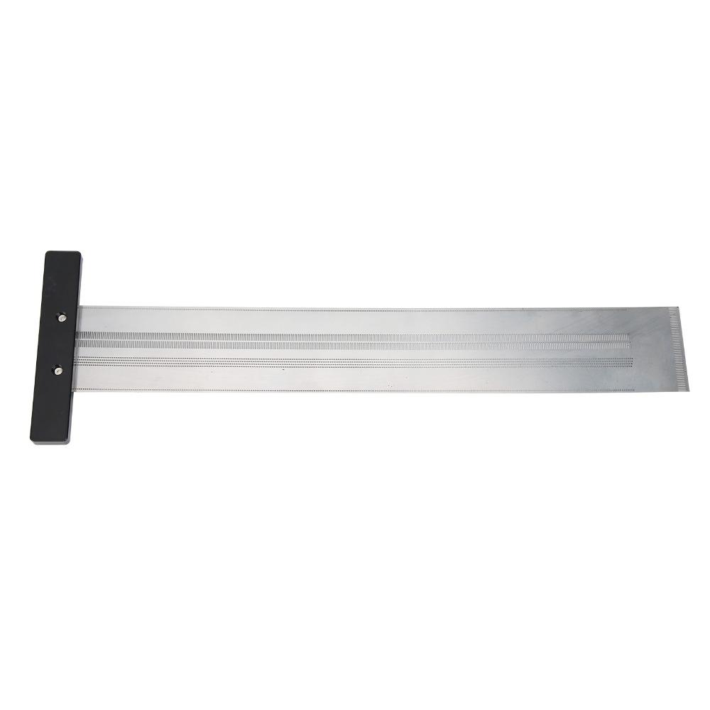300mm Hole Ruler Stainless Steel Scribing Ruler Portable T-Rule Woodworking Measurement