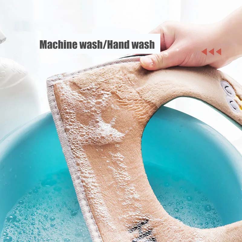 Washable Toilet Seat Cushion Household Four Seasons Universal Waterproof Zipper Toilet Seat Cover Cute Cartoon Bathroom Toilet Seats Pads with Handle