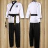 Kids Taekwondo Poomsae Uniform Short Sleeve Performance Set Children Training Competition