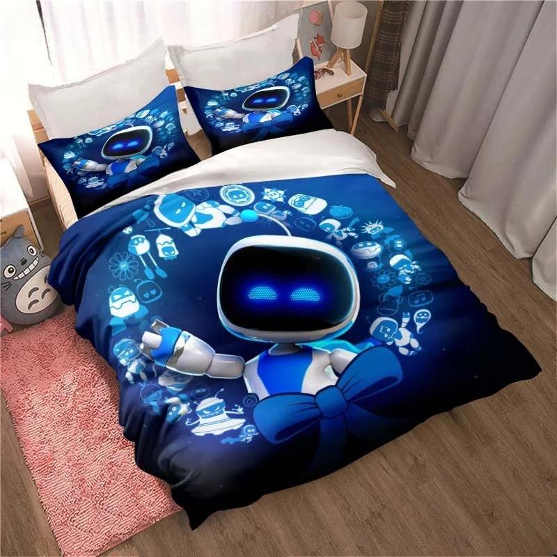 ASTRO BOT Милый Мультяшный Комплект Постельного Белья Пододеяльник Наволочка Односпальный Двуспальный King Size для Взрослых Детей Спальни