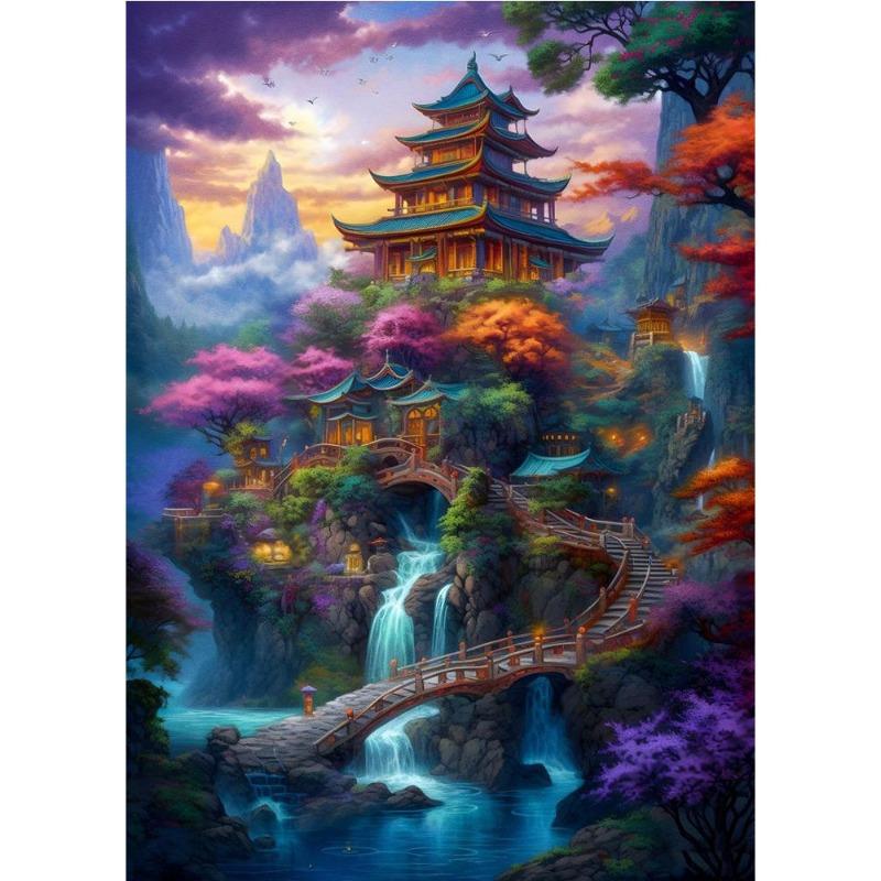 Японский вишневый цвет кои, рыба, лунное озеро, магический арт-постер, холст, живопись, японский пейзаж, настенное искусство для гостиной, декор для дома