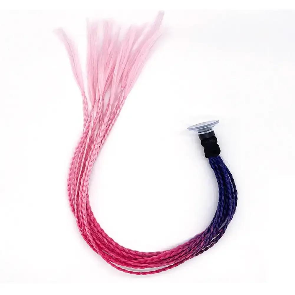 Дреды для шлема, косички для мотоцикла, грязная косичка, градиентная синтетическая косичка с присоской