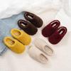 Зима 2025 Уличные Женские Плюшевые Меховые Шлепанцы Корейского Стиля с Закрытым Носком