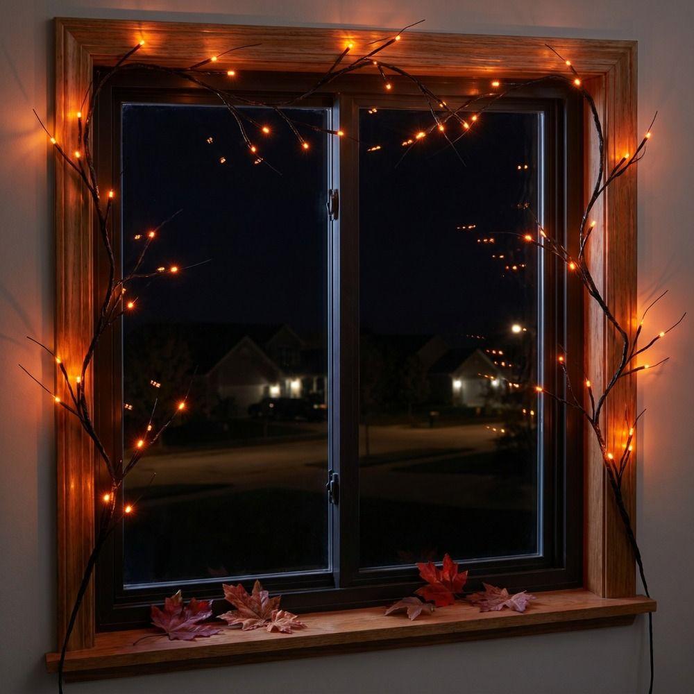 Scary Atmosphere Halloween Ghost Festival Lighting Bat Twig Lights Spooky Decorations
