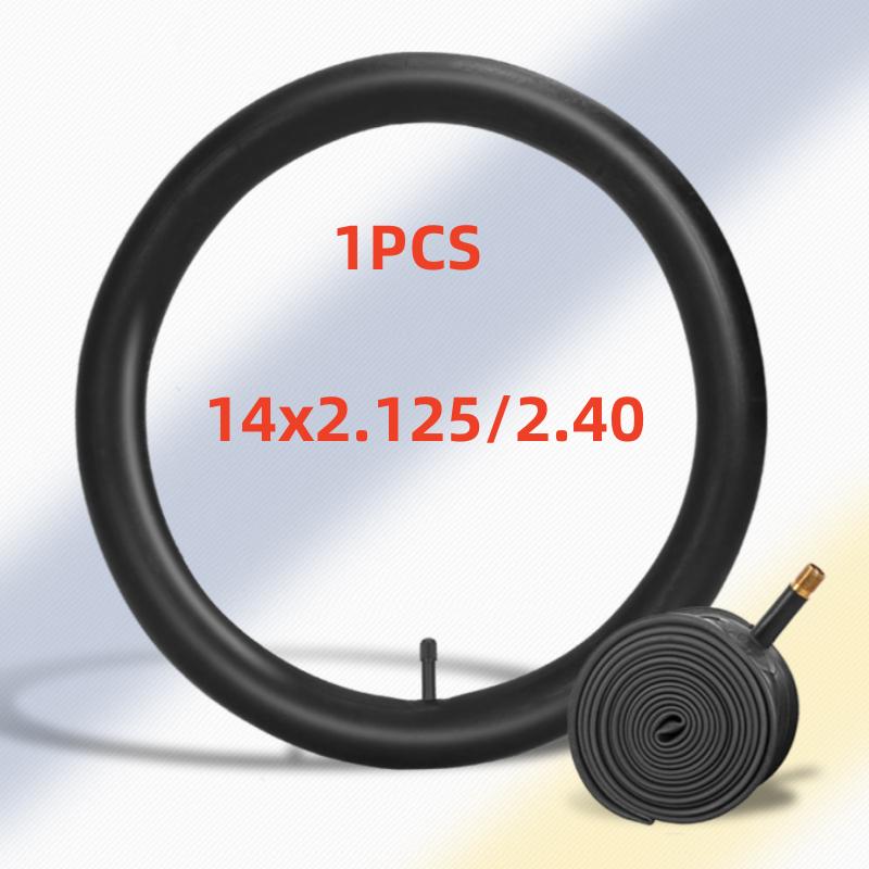 14-дюймовая бутилкаучуковая камера 14x2.125/2.4 с изогнутым ниппелем для шин электровелосипеда, e-bike, скутеров, велозапчасти, аксессуары