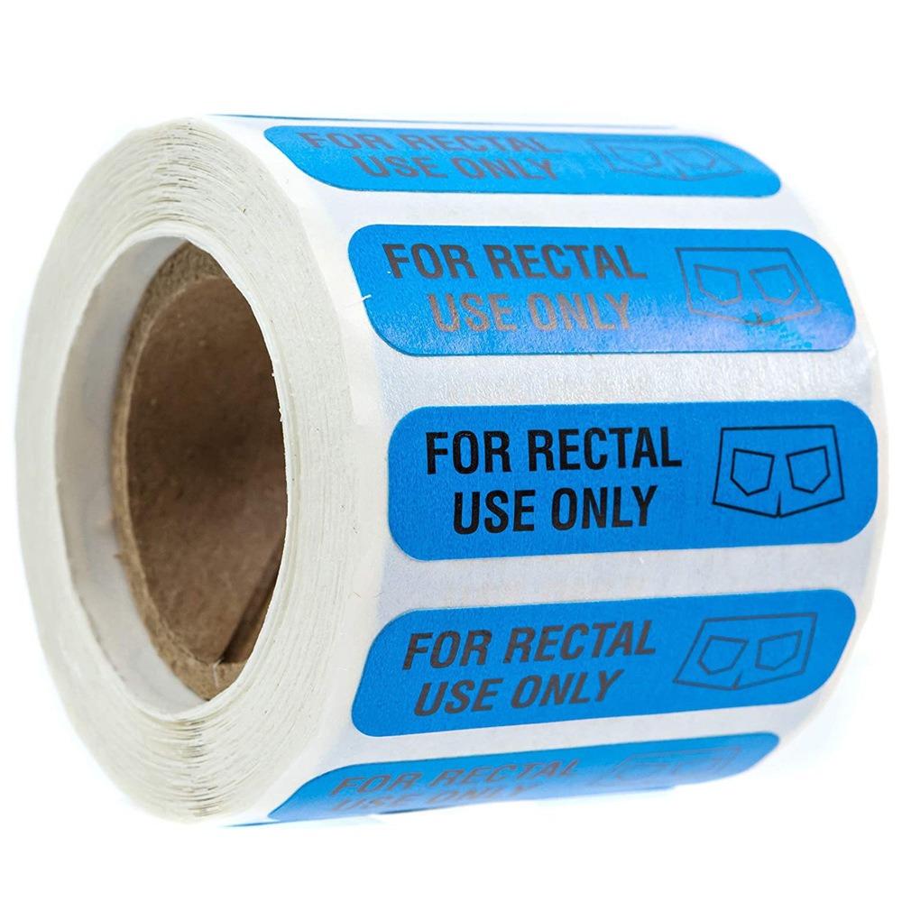 500Pcs 0.39*1.5in "For Rectal Use Only" Waterproof Tag Funny Mark Decal Novelty Party Supply