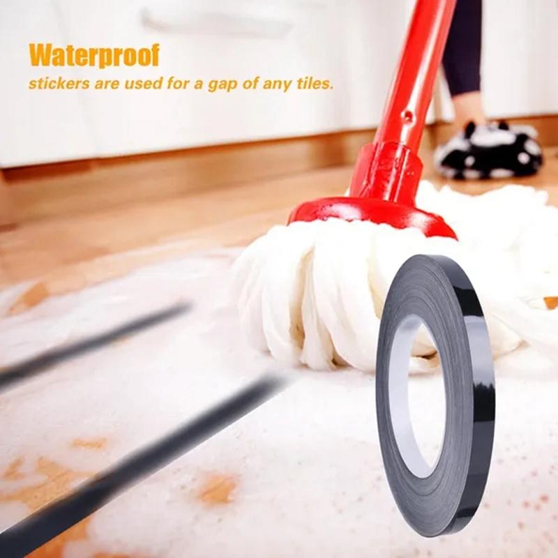 50 м/рулон, самоклеющиеся наклейки для напольной плитки, водостойкая уплотнительная лента для зазора в стене, полоска для напольной плитки, красивая наклейка на шов, украшение стены