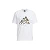 Adidas Solid Color Logo Sport Casual Short Sleeve T-Shirt Unisex Tops White HS4394