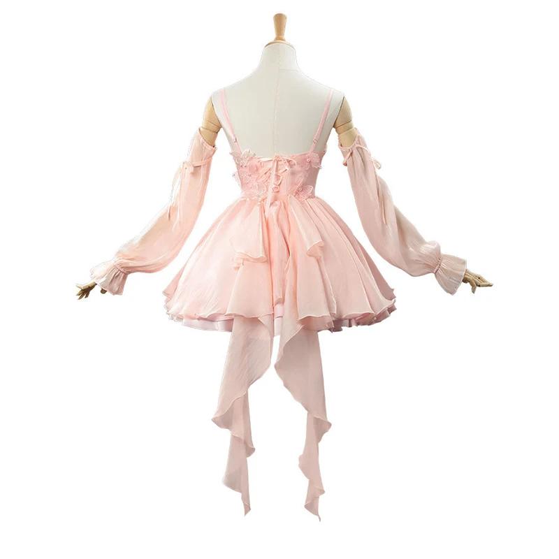 Косплей Охотницы Игра Любовь и Глубокий космос Взрослый Женский Наряд Форма Костюм Розовые Рукава Платье Набор Аксессуаров Костюм Наряды